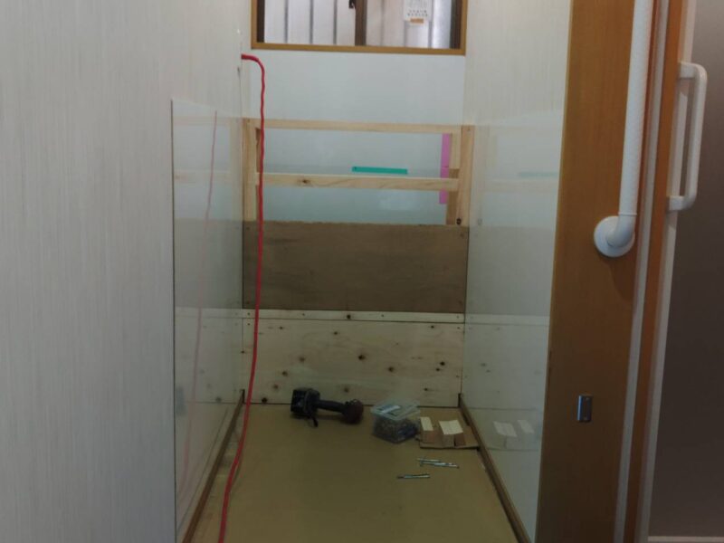 車イスでも使える洗面台を設置